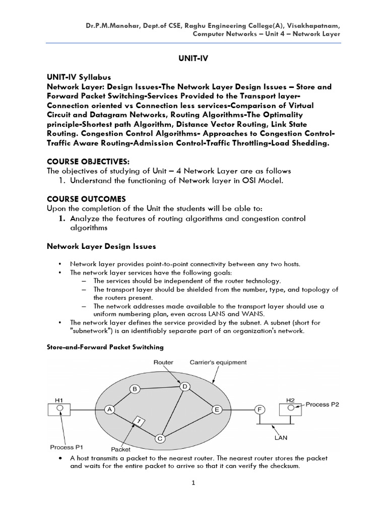 Network Layer Concepts and Algorithms | PDF | Routing | Computer Network