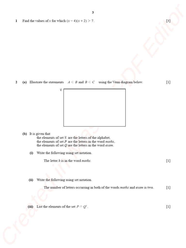 Math and Set Theory Exercises | PDF | Mathematics