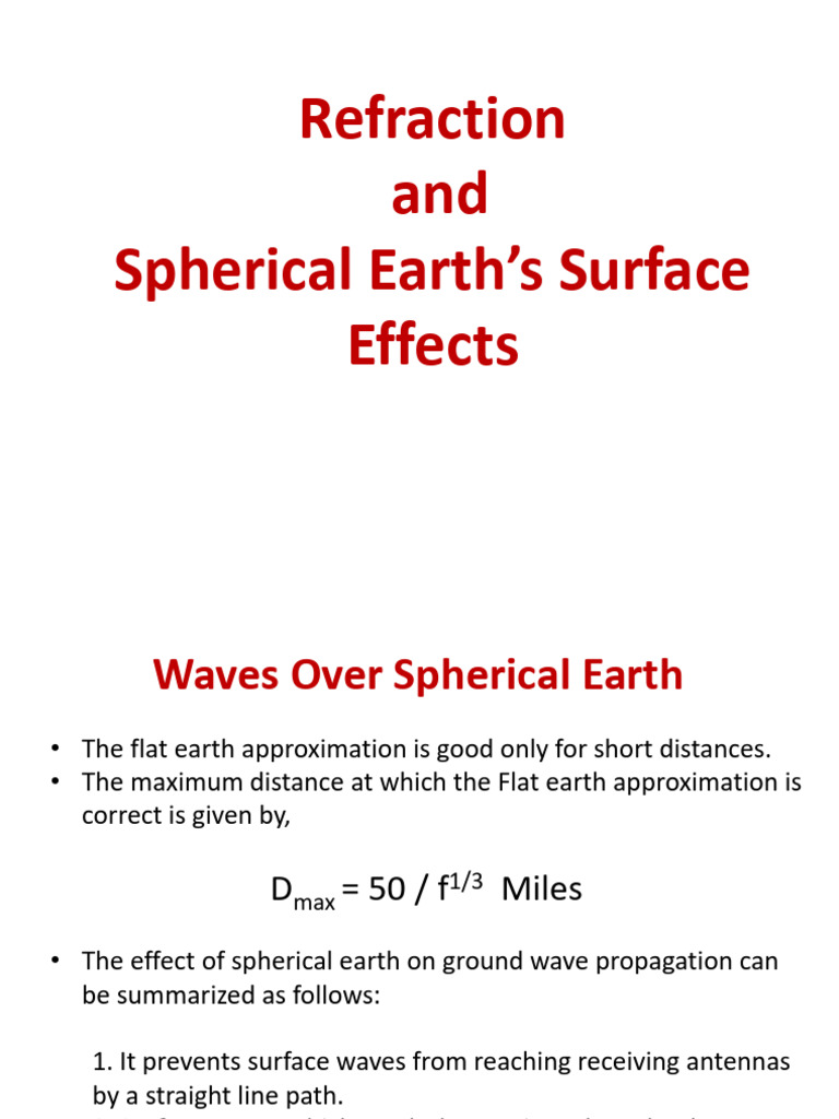 Effects of Refraction on Radio Waves | PDF | Radio Propagation | Refraction