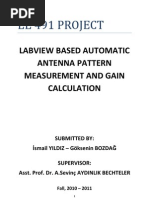 Labview Based Automatic Antenna Pattern Measurement and Gain Caluclation