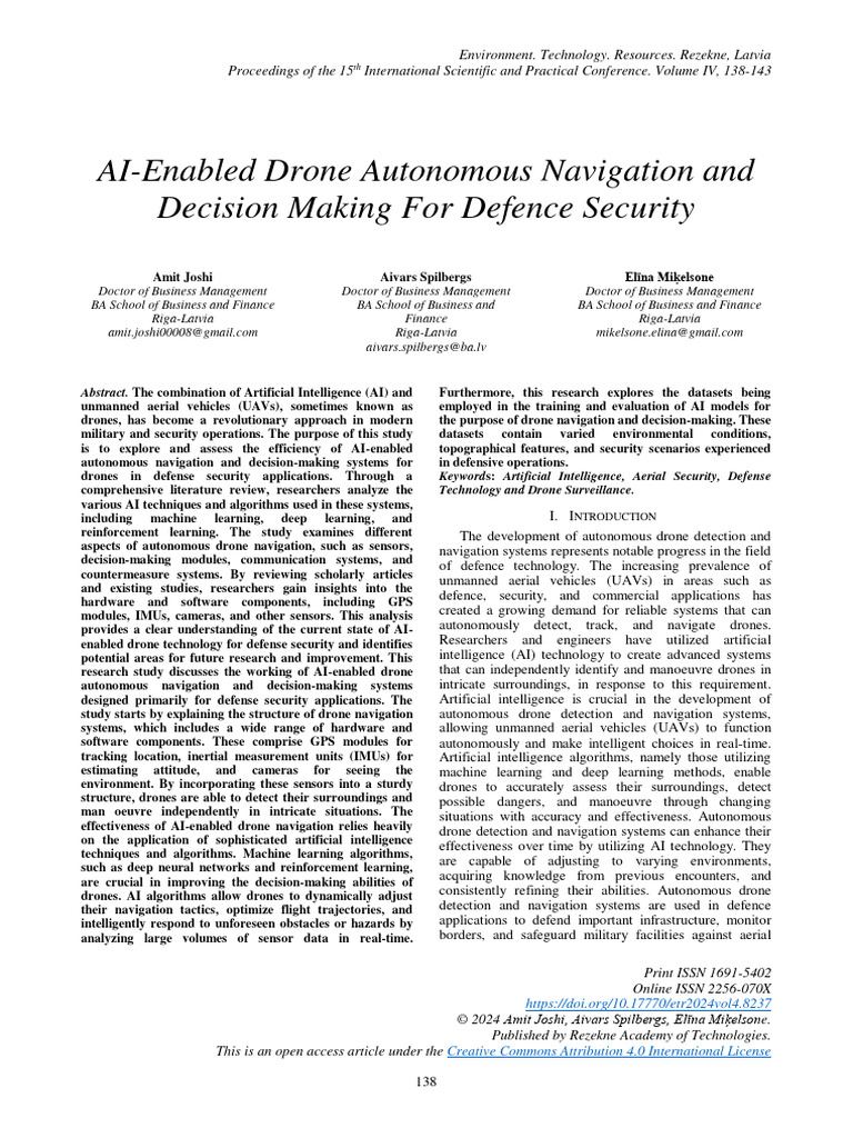 AI-Driven Drone Navigation for Defense | PDF | Unmanned Aerial Vehicle ...