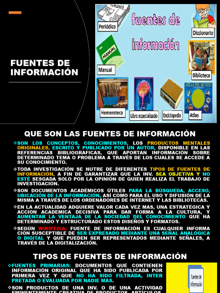 10 Fuentes de Inf. Primar y Secundario PowerPoint | PDF | Tesis ...