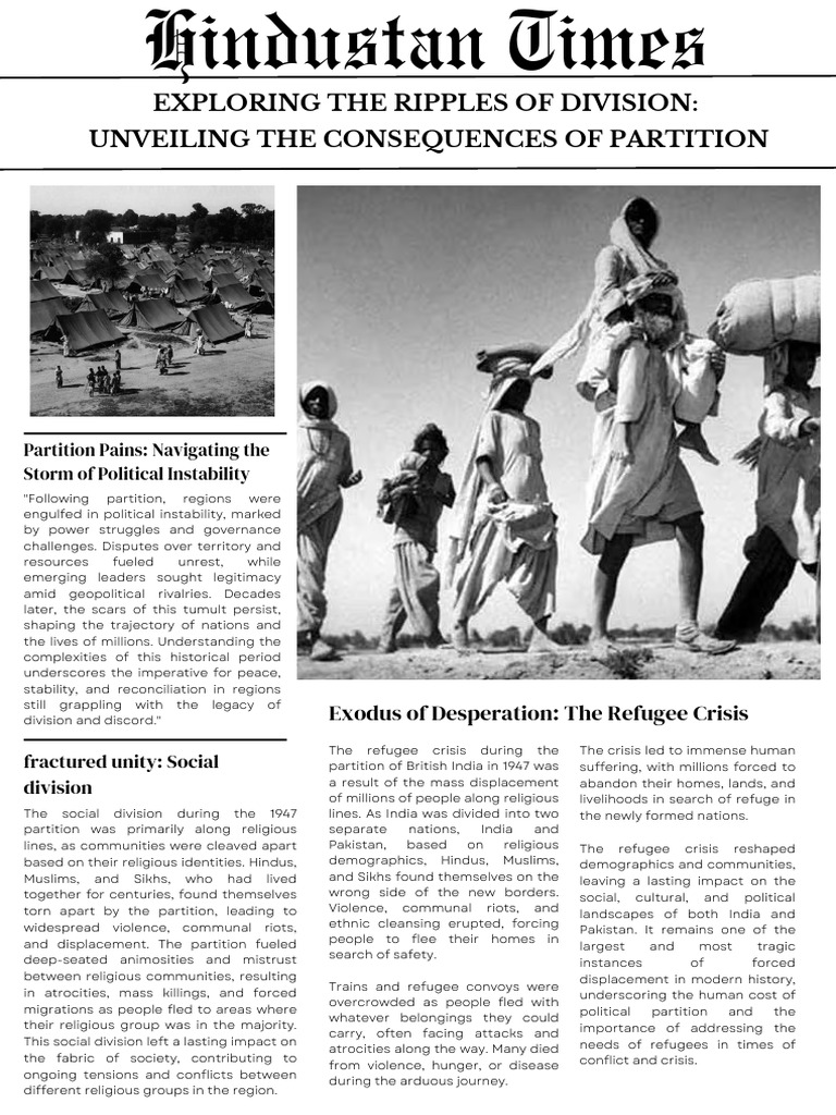 Hindustan Times | PDF | Partition Of India | Refugee