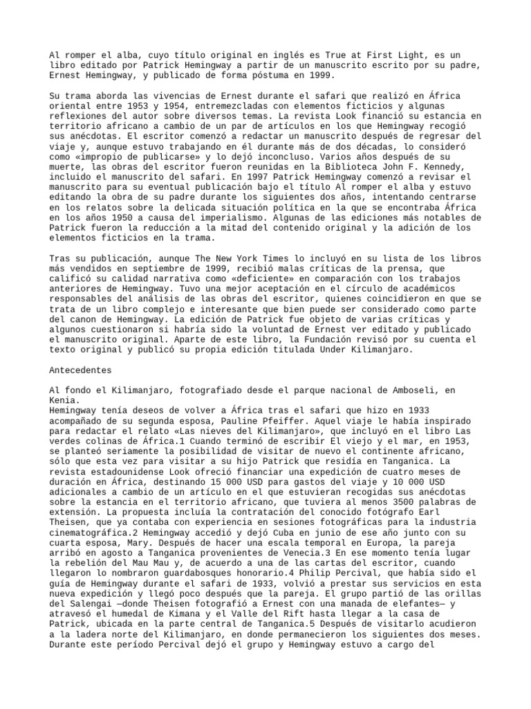 Al Romper El Alba PDF