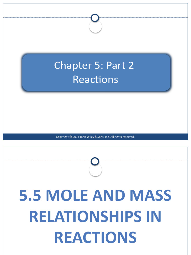 Chapter 5 Lecture Notes Part 2 | PDF | Mole (Unit) | Chemistry