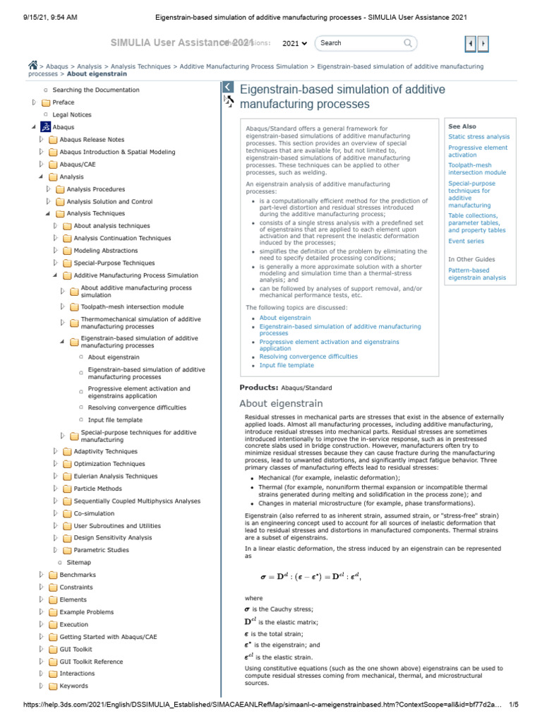 Eigenstrain-Based Simulation of Additive Manufacturing Processes ...