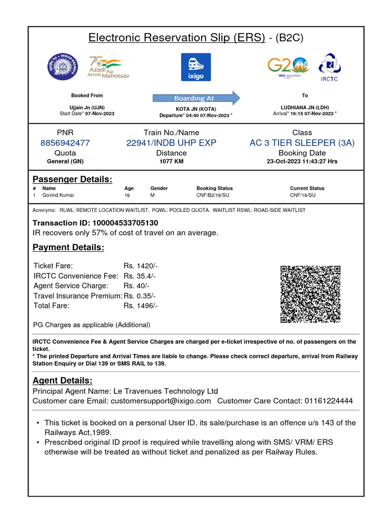 Ticket IXITRS344533856065071 | PDF | Identity Document