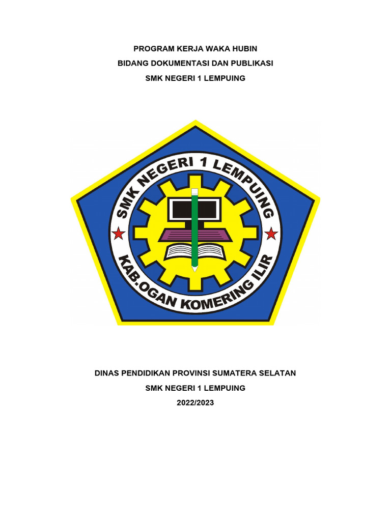Program Kerja Publikasi SMK Lempuing | PDF | Ilmu Sosial