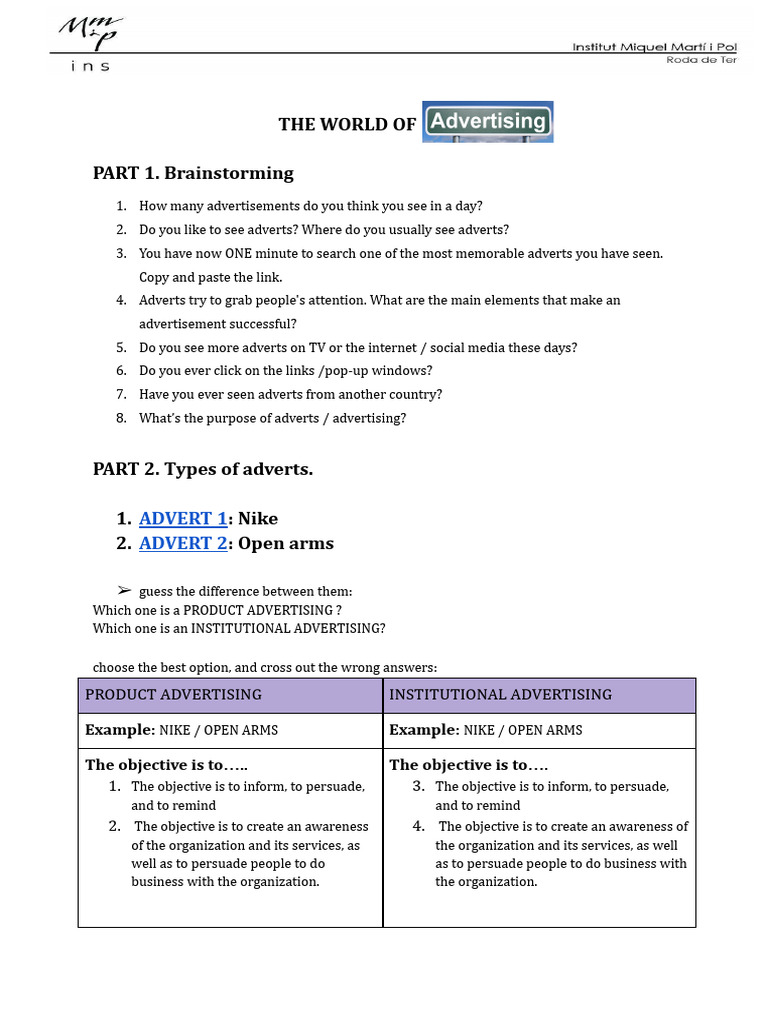 SESSION 1 - Advertising | PDF | Advertising | Multimedia