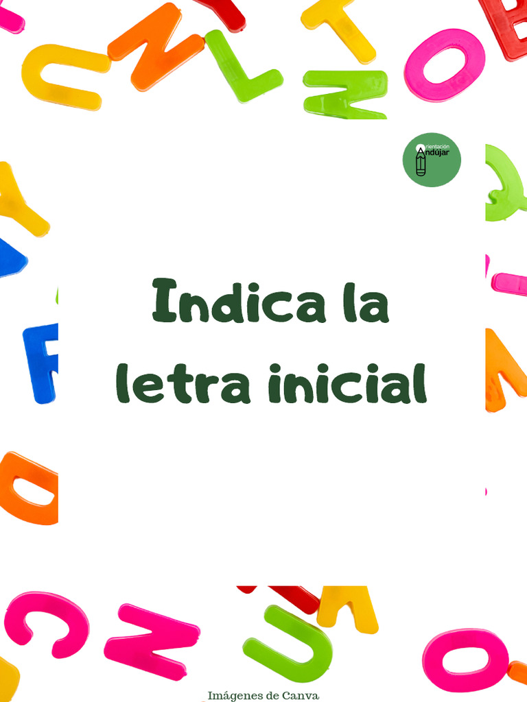 Actividades de Letras Iniciales | PDF
