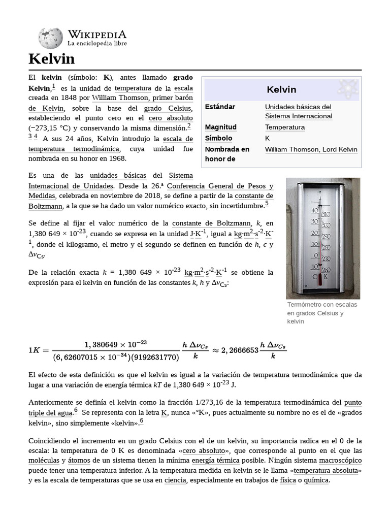 Kelvin | PDF | Celsius | Temperatura