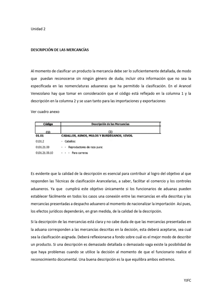 Clasificación y Descripción de Mercancías | PDF | Arancel | aduana