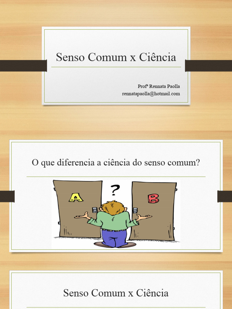 Diferenças entre Senso Comum e Ciência | PDF | Science | Psicologia