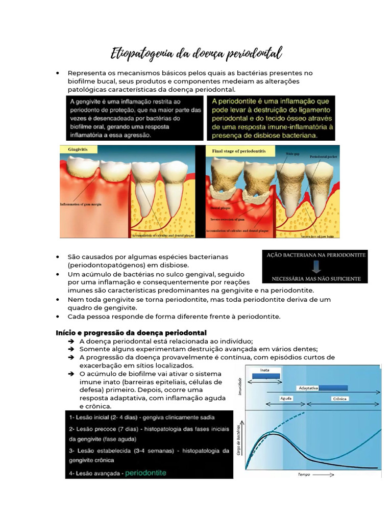 Etiopatogenia Da Doença Periodontal | PDF | Inflamação | Endotélio