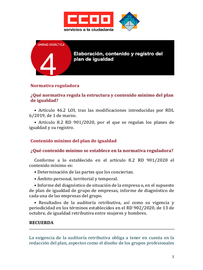 UD 4 - Planes de Igualdad en Las Administraciones Públicas | PDF ...