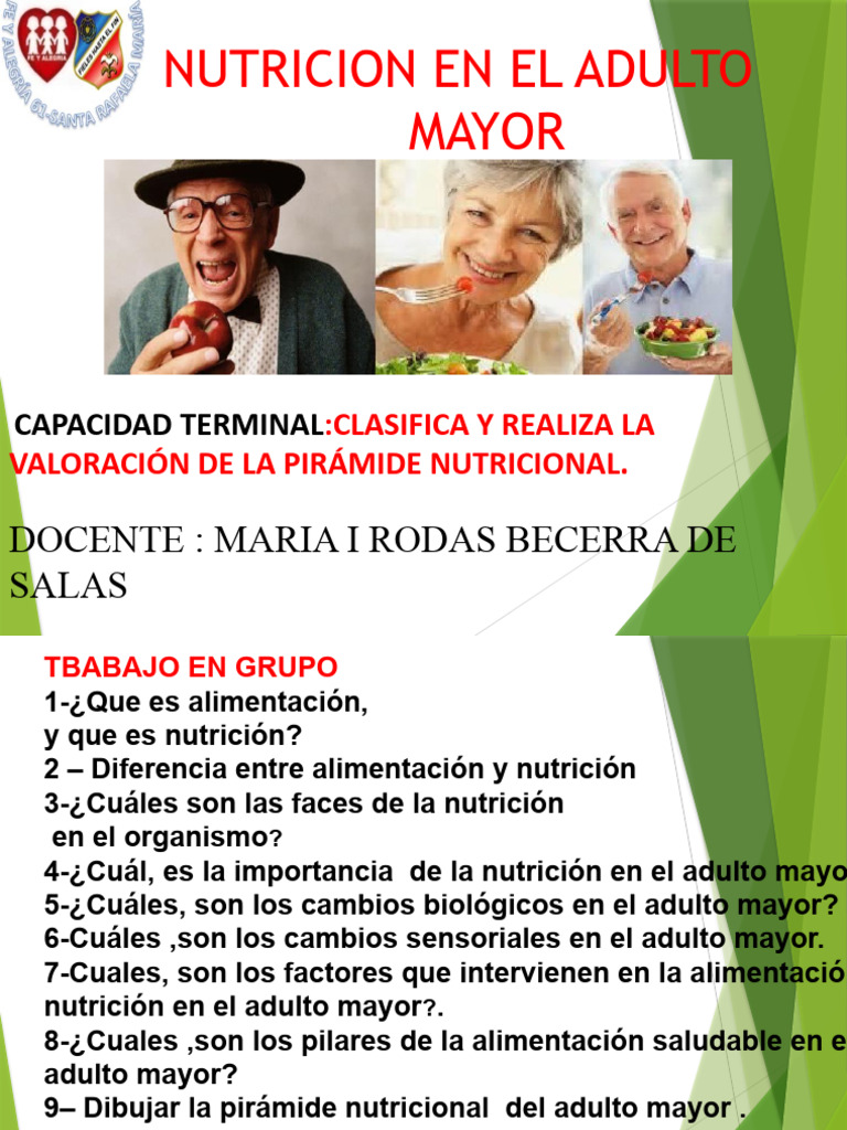 Nutricion en Adulto Mayor 2023 | PDF | Nutrición | Dieta y nutrición