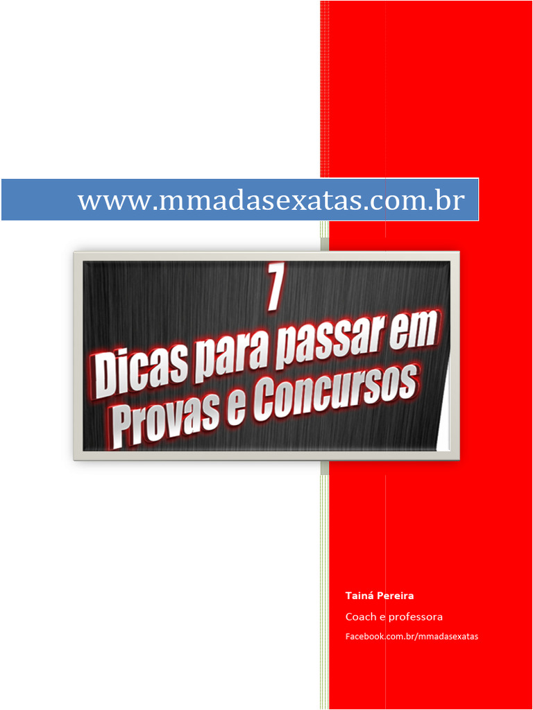 Dicas para Passar em Concursos Públicos | PDF | Aprendizado | Tempo