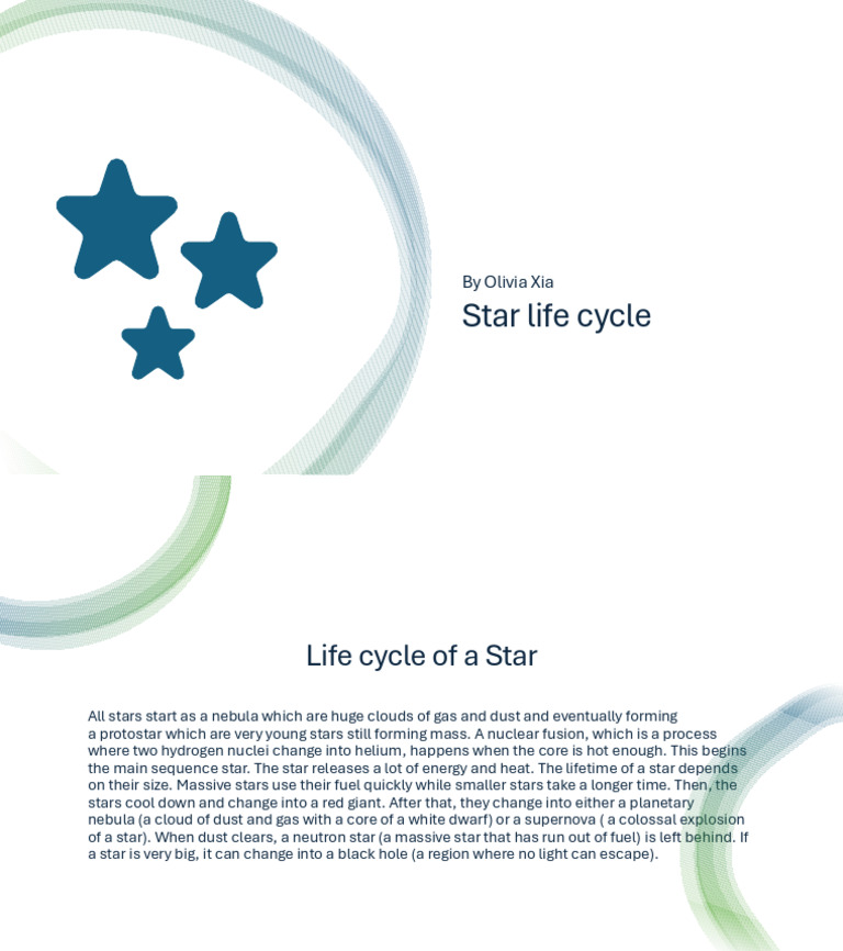 Life Cycle of A Star | PDF | Science & Mathematics