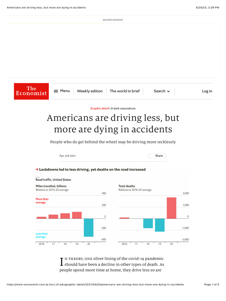US Traffic Deaths Rise Despite Less Driving | PDF | Traffic Collision ...