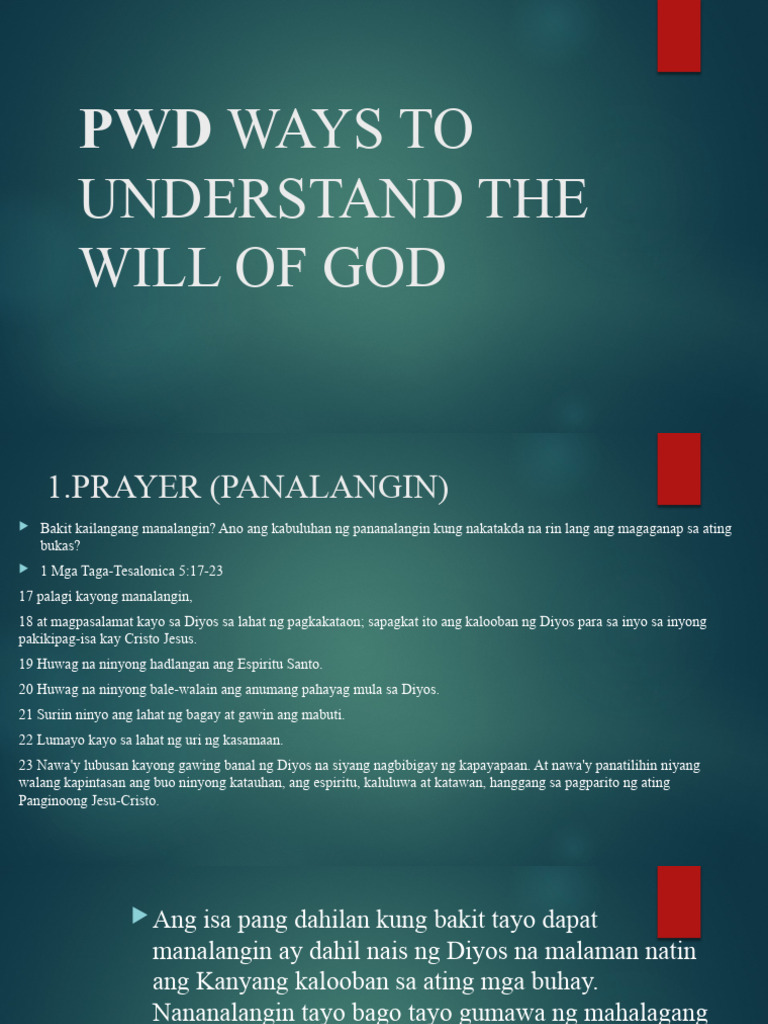 How To Understand The Will Of God