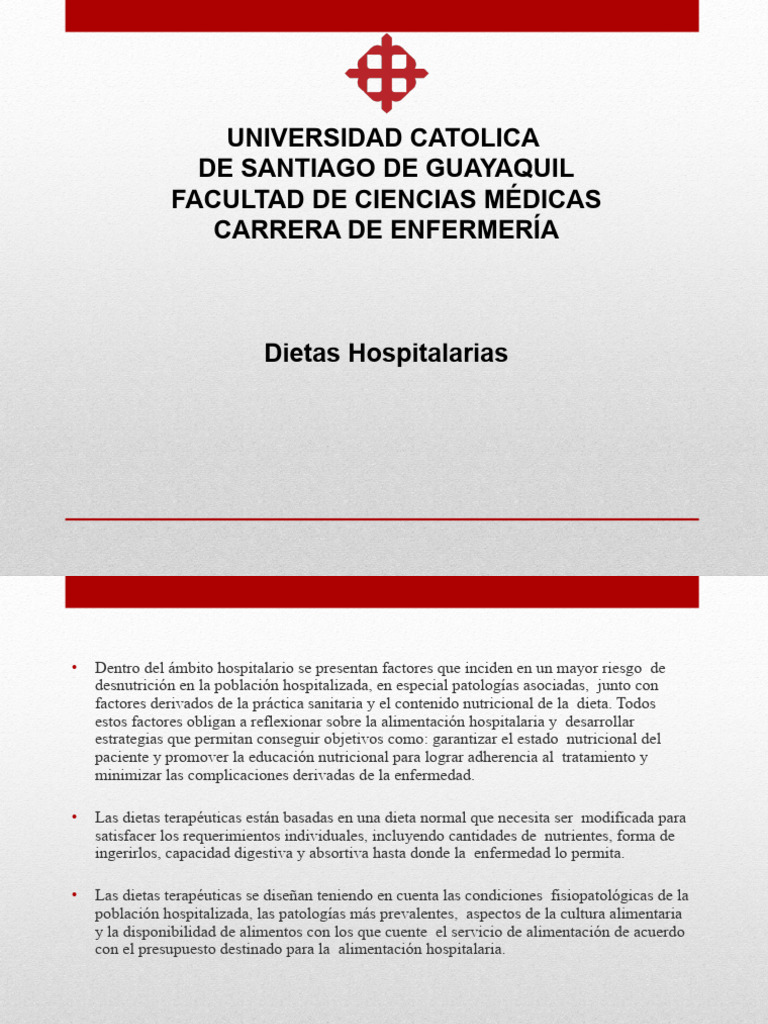 6 Dietas Hospitalarias Pdf Dieta Nutrientes