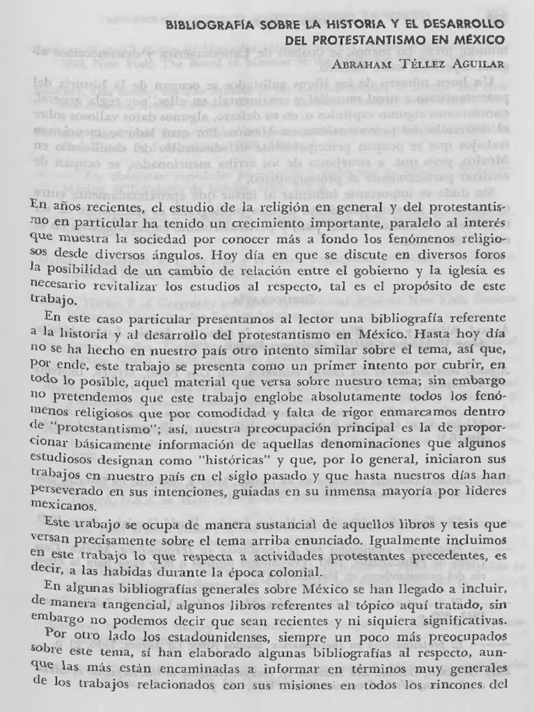 Historia del Protestantismo en México | PDF | México | Cristianismo ...