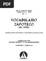 Vocabulario Zapoteco