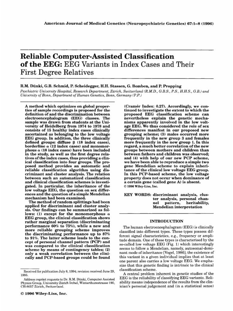 Reliable Computer-Assisted Classification of The: Variants in Index ...