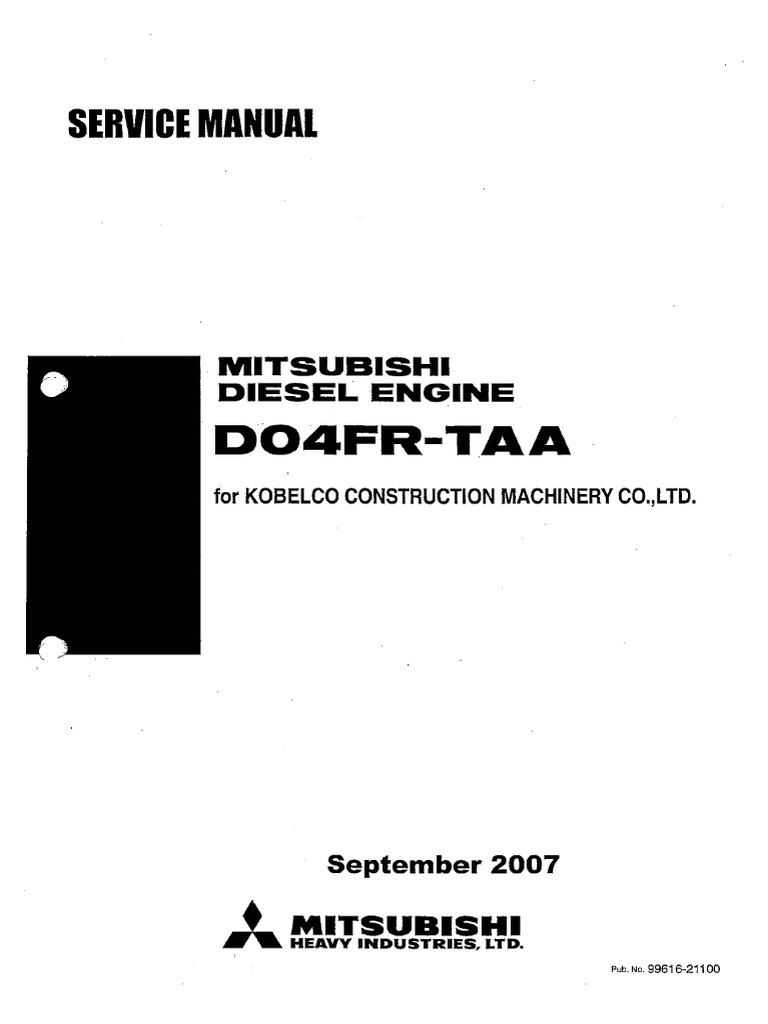 Service Manual Mitsubishi D04FR | PDF