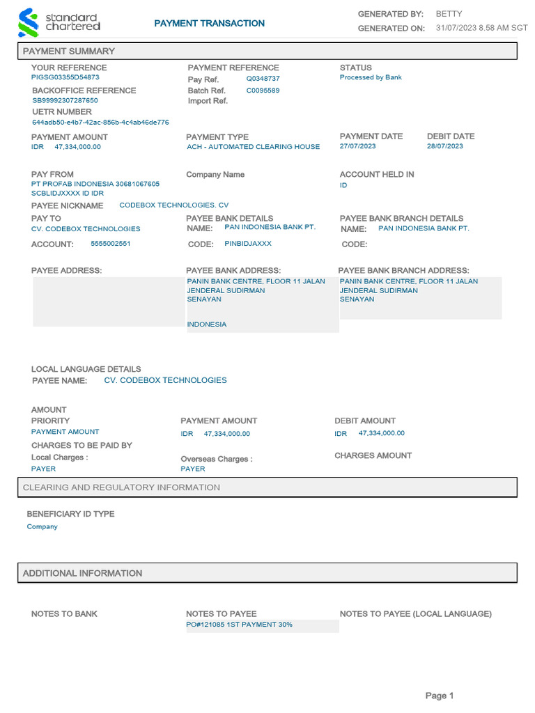 Codebox Technologies, CV | PDF | Payments | Automated Clearing House