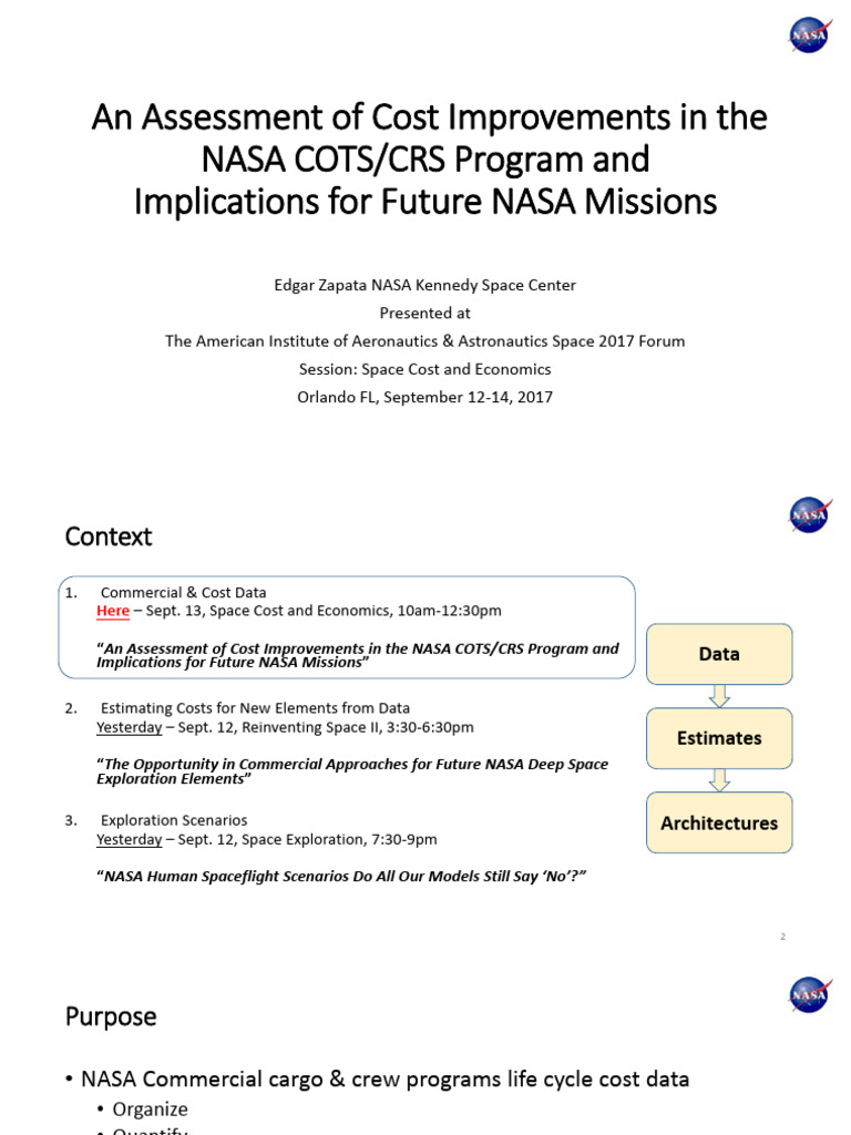 NASA COTS Program Cost Assessment | PDF | Nasa | Space X Dragon