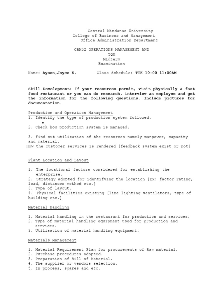 ommidtermexam Download Free PDF Coca Cola Automation