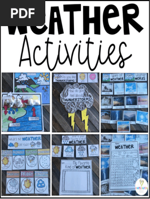 05 - Weather Activities 20+ Sorting, Writing & ELA Printables K-1 _ Science Lessons