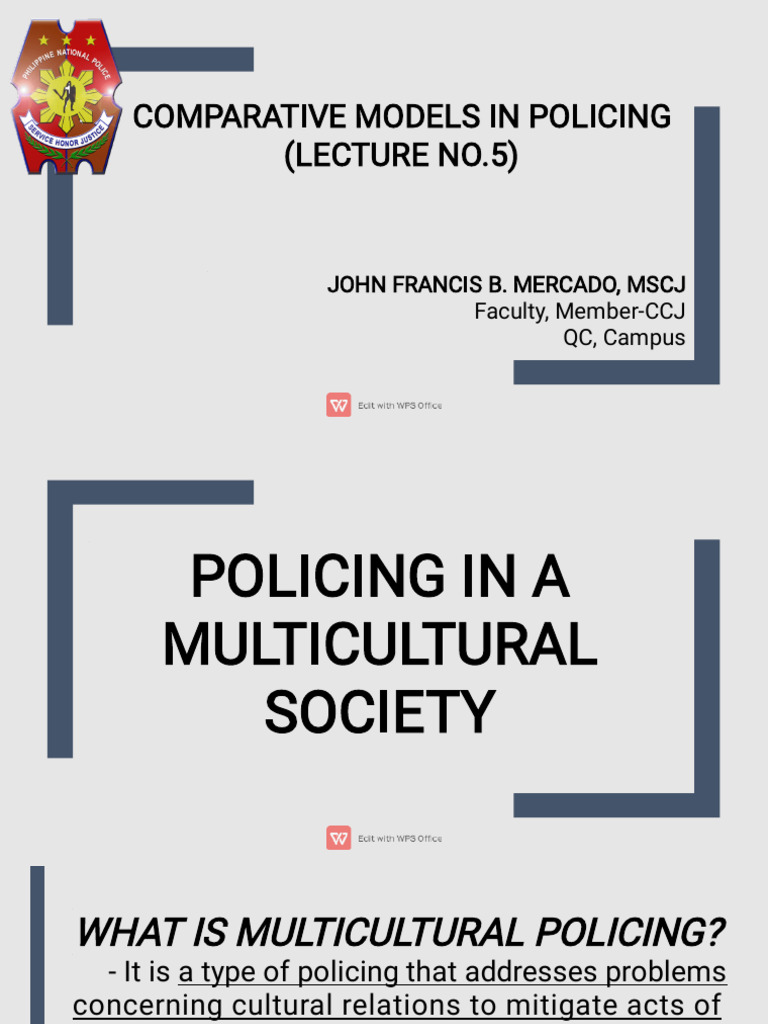 Multicultural Policing Models Explained | PDF | Police | Inspector