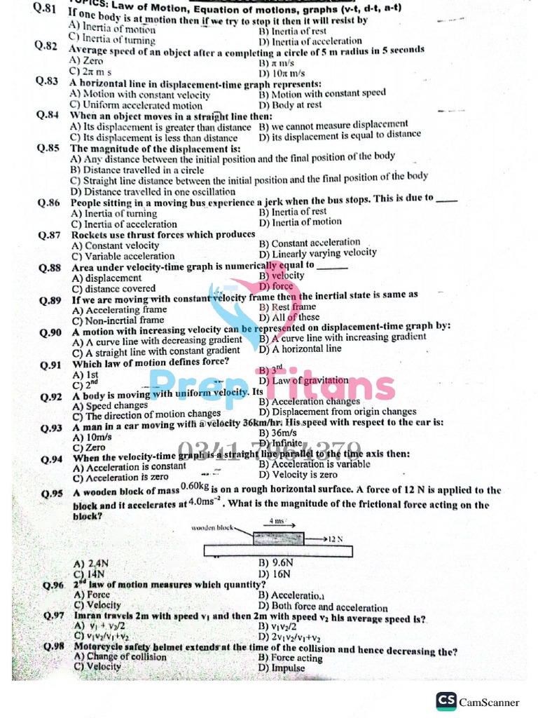 Stem physics unit 1 force and motion parallel prep prep titans pdf