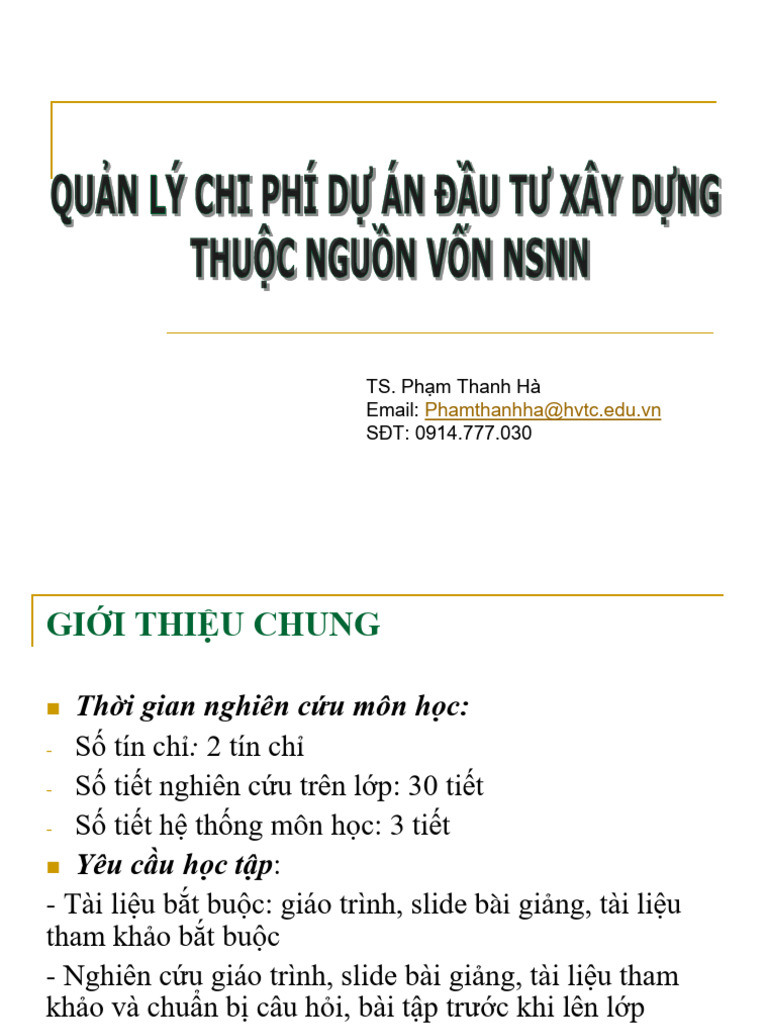 2024 Quan Ly Chi Phi Du An Dau Tu | PDF