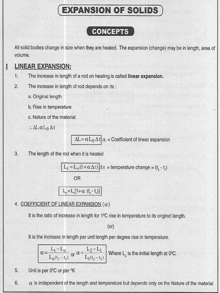 Expansion of Solids | PDF