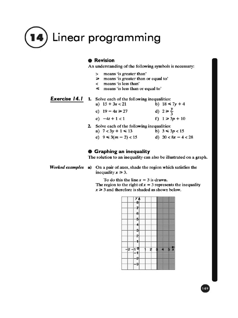 (B18) 14 - Graphs - of - Inequalities | PDF