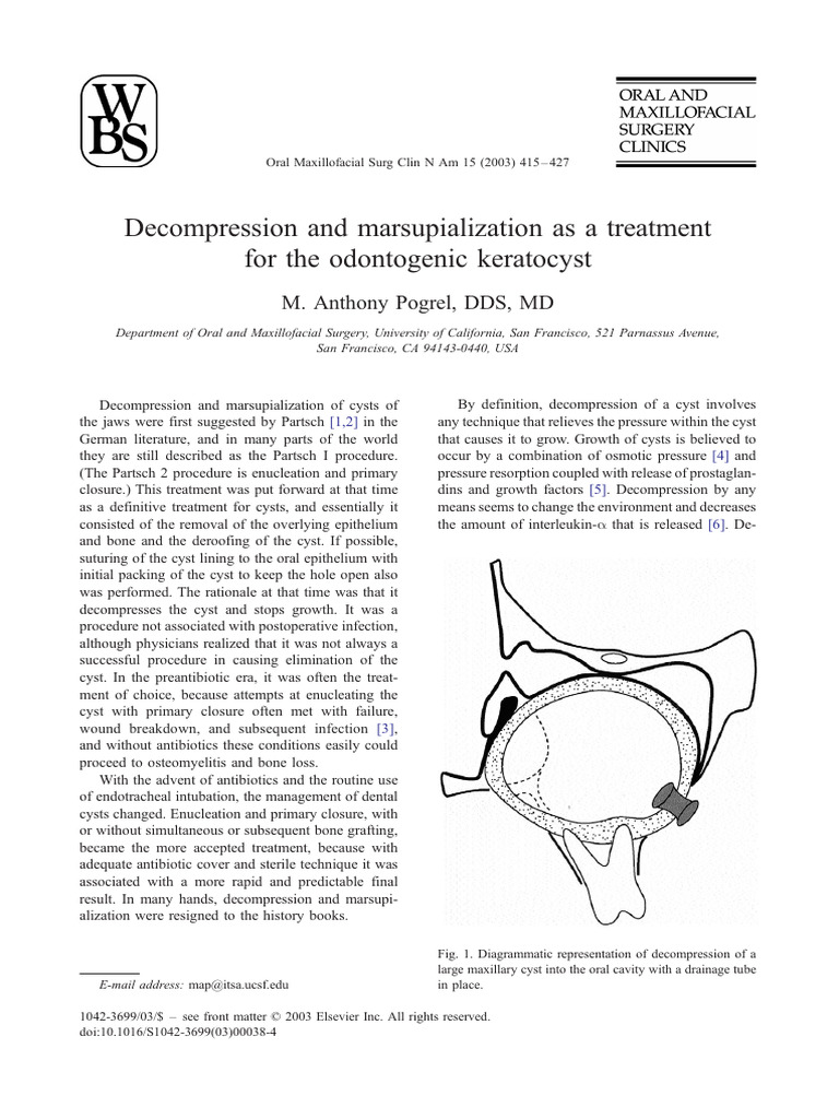 OKC Treatment: Decompression & Marsupialization | PDF | Science ...