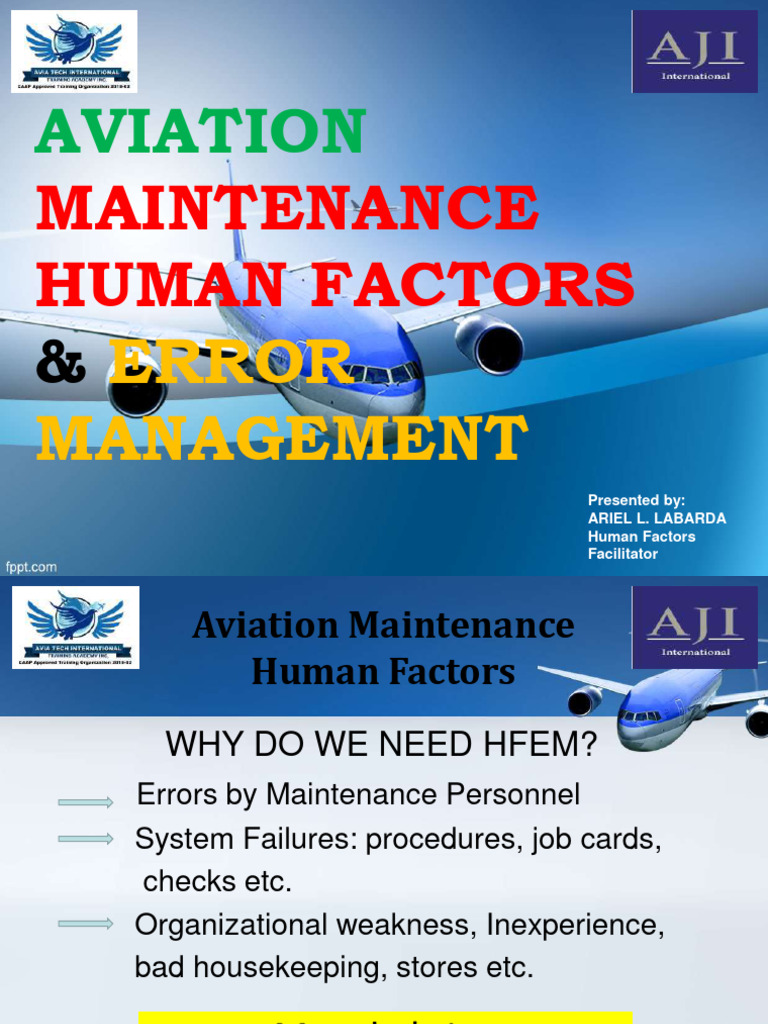 Aviation Maintenance Human Factors Guide | PDF | Human Factors And ...