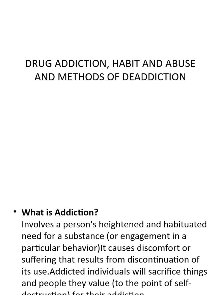 Drug Abuse, Addiction | PDF | Substance Abuse | Opioid