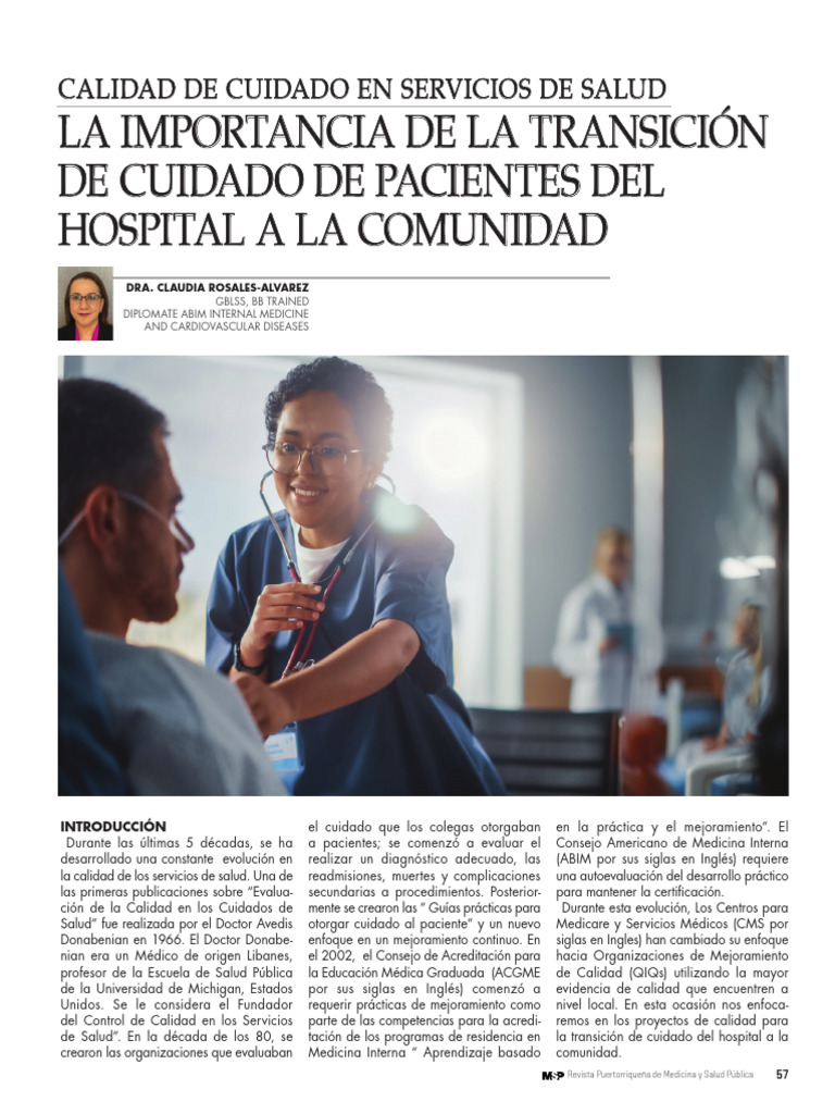 Calidad de Cuidado en Servicios de Salud La Importancia de La ...