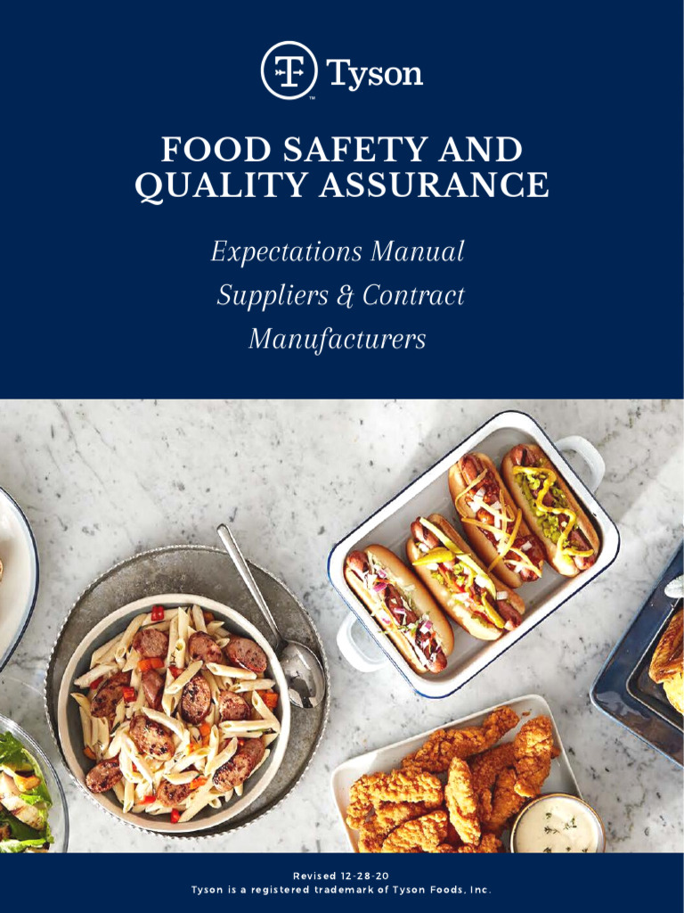 Tyson Foods FSQA Expectations Manual | PDF | Audit | Food Safety