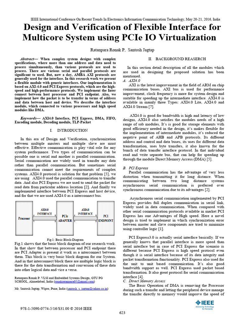 PCIe IO Virtualization for Multicore Systems | PDF | Input/Output ...