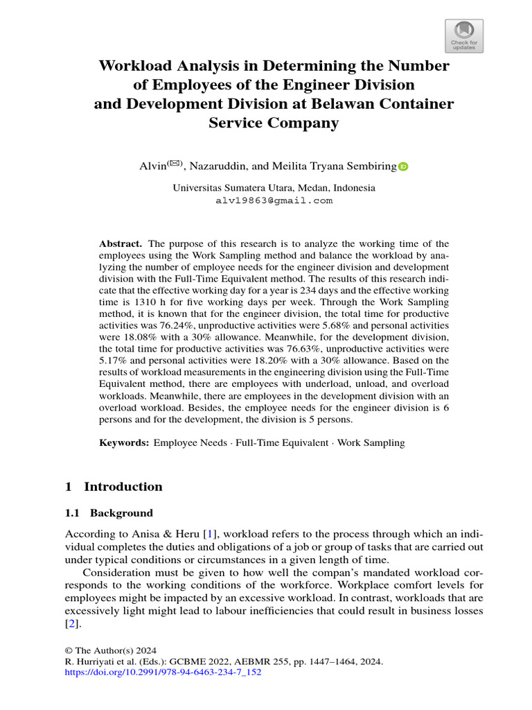 Workload Analysis for Staffing Efficiency | PDF | Methodology | Workload