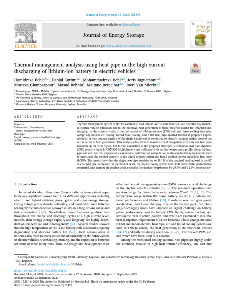 Journal of Energy Storage: Sciencedirect | PDF | Heat Transfer | Heat