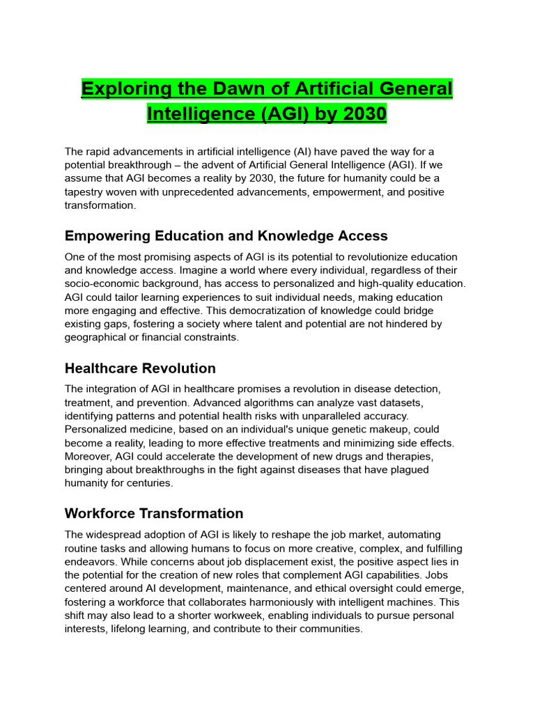 Making Sense Of The Ai Revolution The Future Of Artificial General Intelligence Agi - qm1i4a2