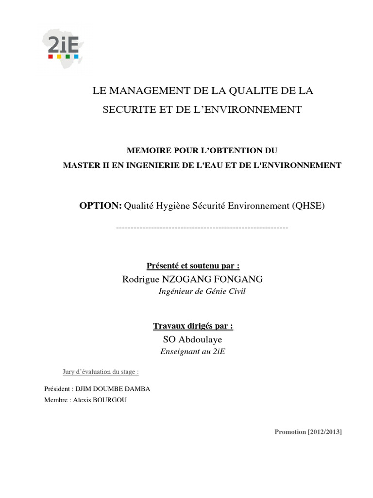 Management QSE : Stratégie et enjeux | PDF | Management de la qualité ...