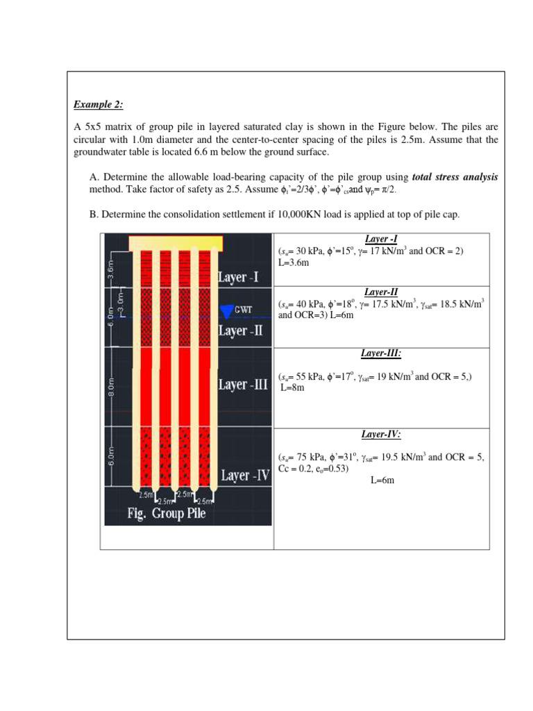 Pile Group Load Capacity Analysis | PDF | Science & Mathematics