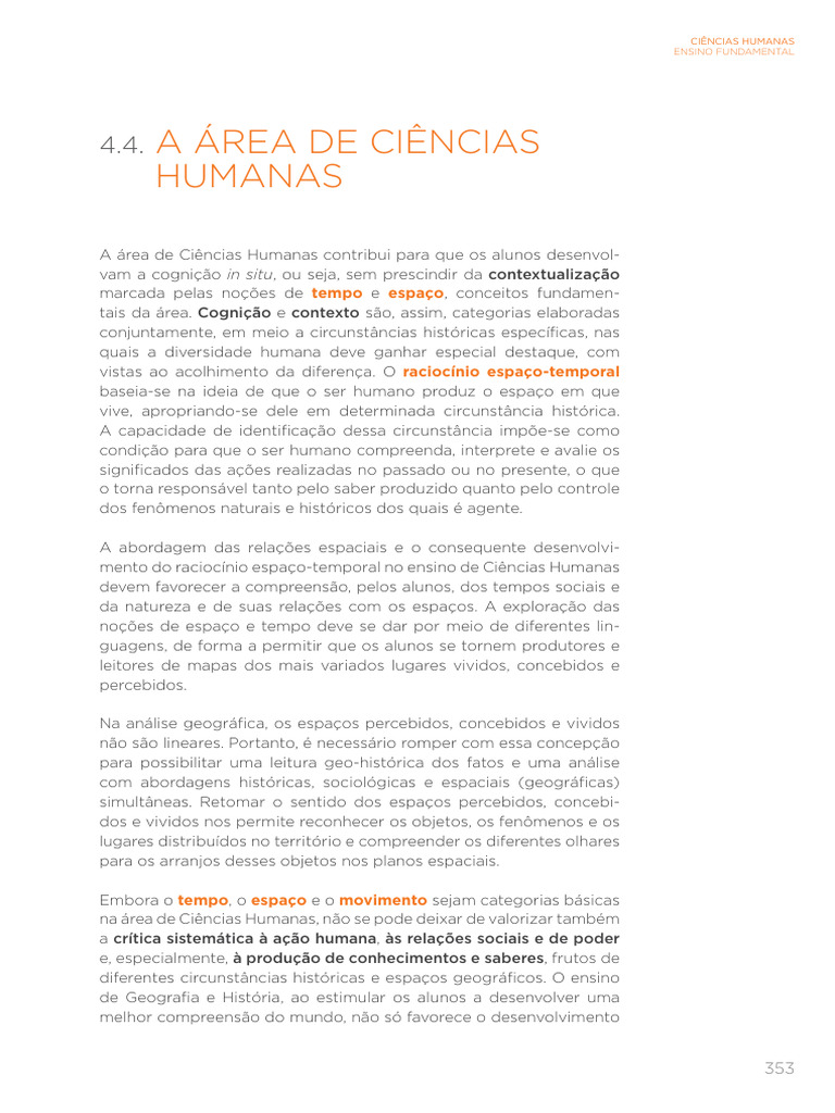Ensino de Ciências Humanas no Fundamental | PDF | Science | Humano